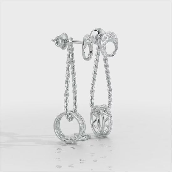 Exquisite Exuberance Silver Drop Earrings - White Gold Video