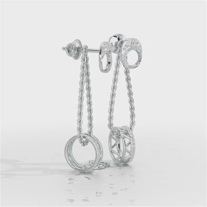 Exquisite Exuberance Silver Drop Earrings - White Gold Video