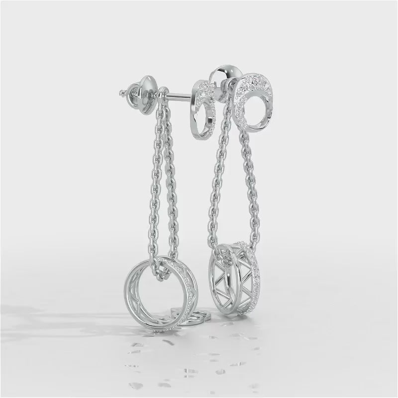 Exquisite Exuberance Silver Drop Earrings - White Gold Video