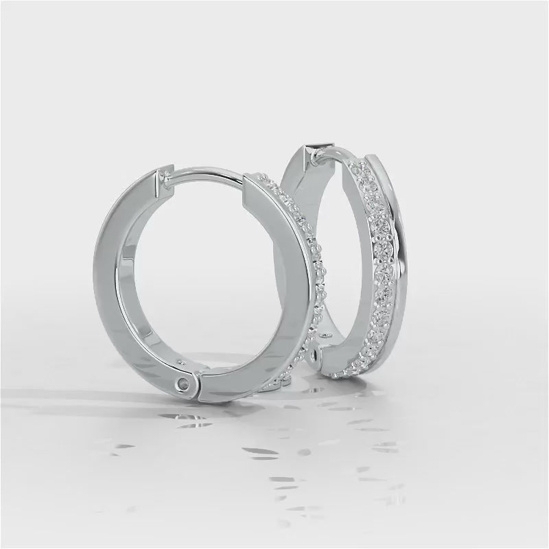 Simplicity Silver Bali Earrings - White Gold Video