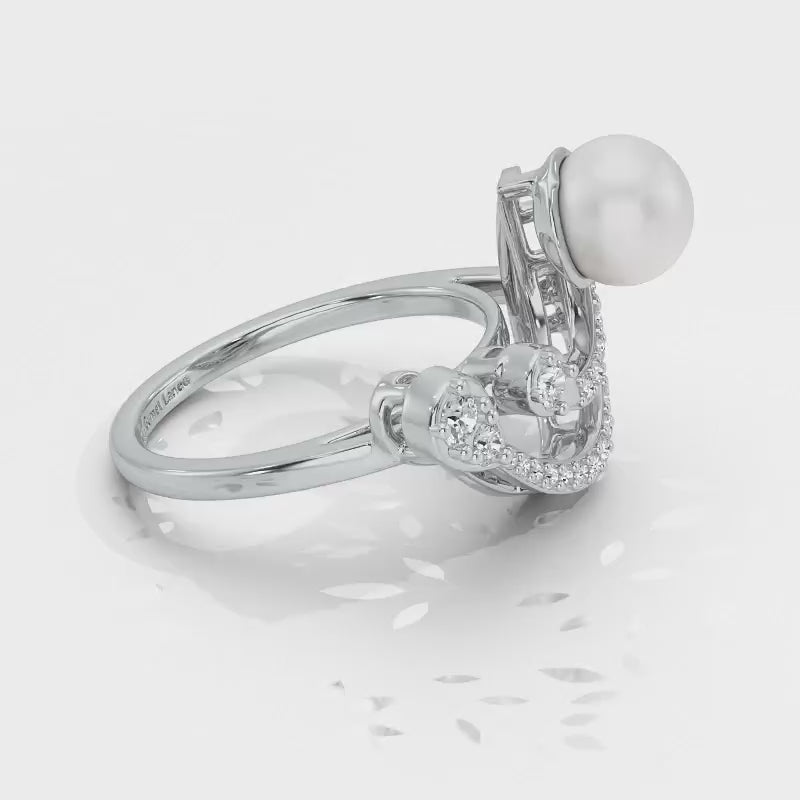 Regalia Silver Pearl Ring - White Gold Video