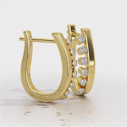 Graceful Glimmer Silver Stud Earrings - Yellow Gold Video