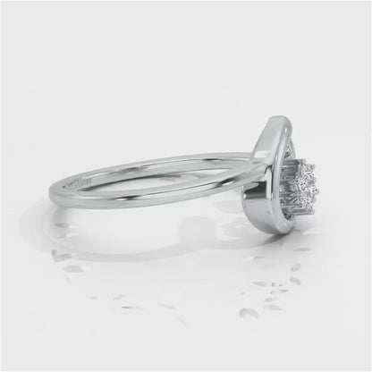Flora C Silver Ring - White Gold Video