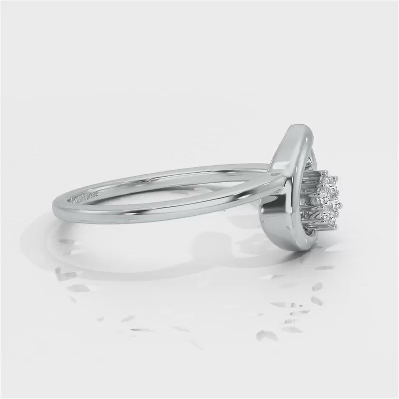 Flora C Silver Ring - White Gold Video