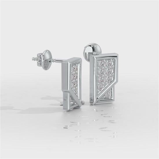 Crisp Shine Silver Earrings - White Gold Video