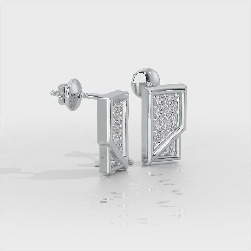 Crisp Shine Silver Earrings - White Gold Video