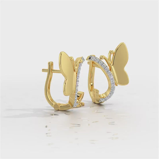 Perched Butterfly Silver Bali - Yellow Gold Video