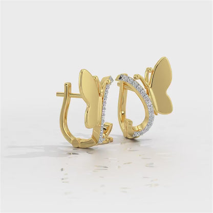 Perched Butterfly Silver Bali - Yellow Gold Video