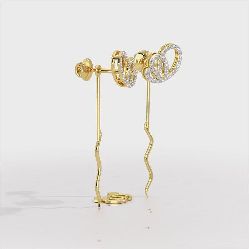 Majestic Mirage Silver Drop Earrings - Yellow Gold Video