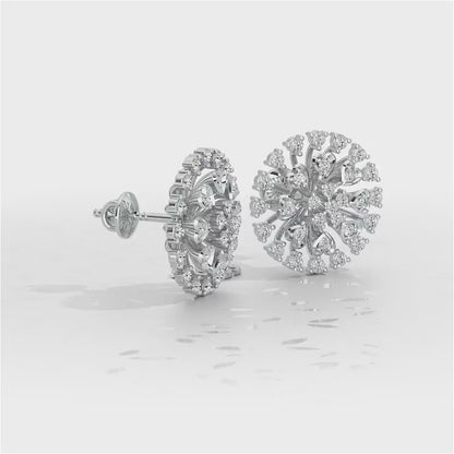 Gilded Grace Silver Earrings - White Gold Video