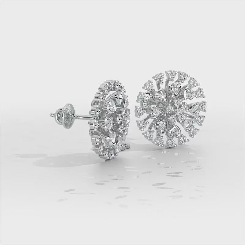 Gilded Grace Silver Earrings - White Gold Video