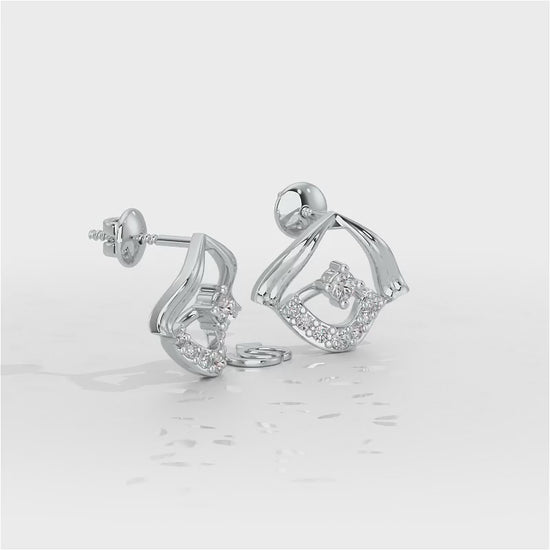Galactic Glam Silver Earrings - White Gold Video