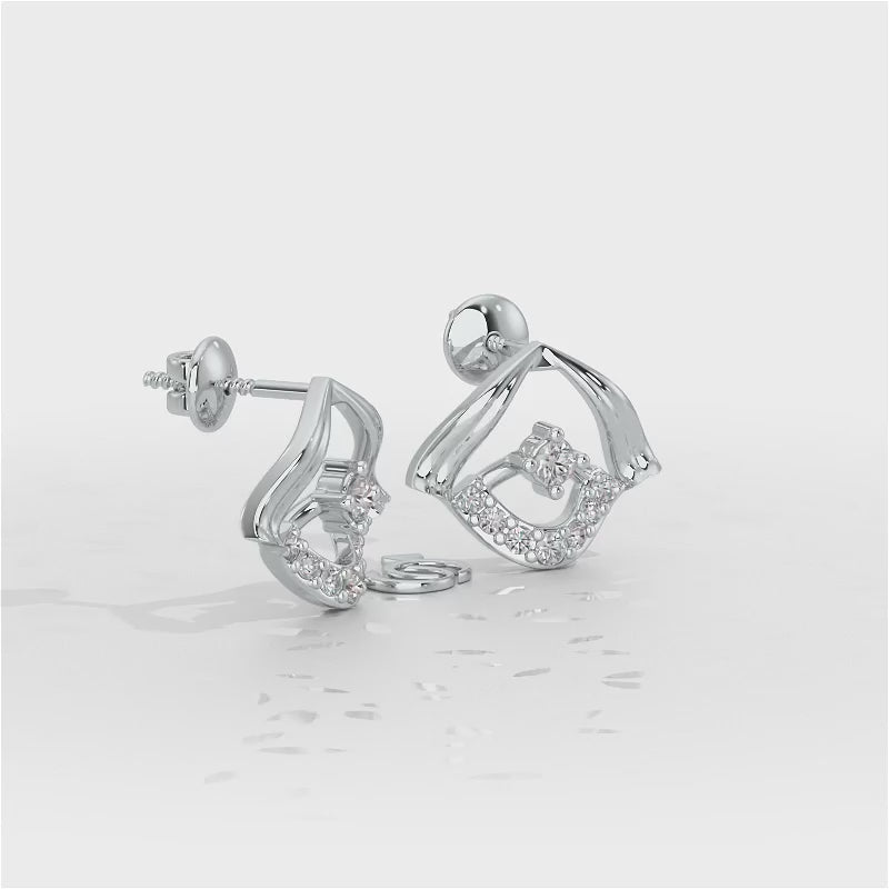 Galactic Glam Silver Earrings - White Gold Video