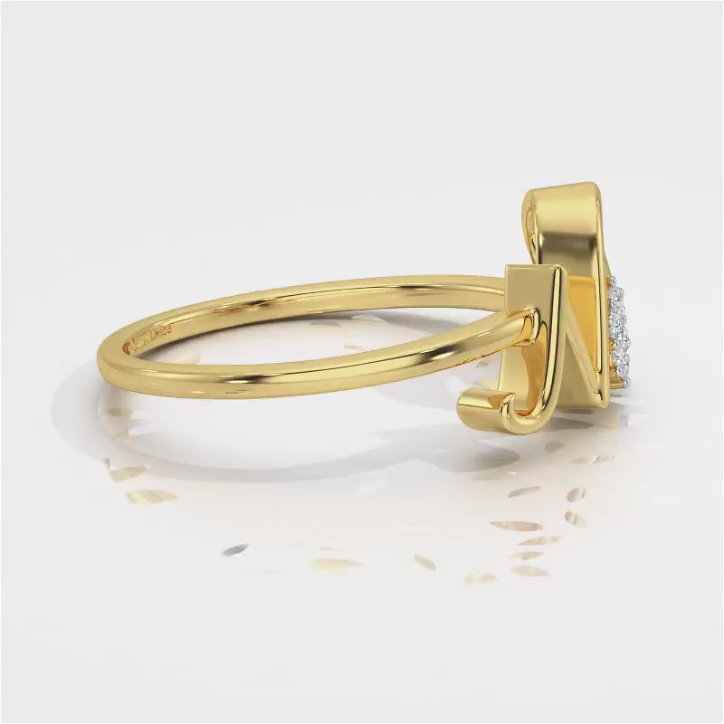 Flora N Silver Ring - Yellow Gold Video