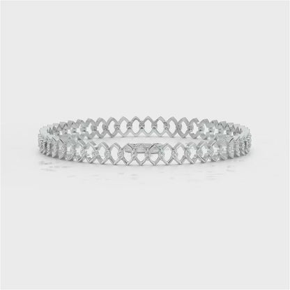 Etonnante Silver Bangle - White Gold Video