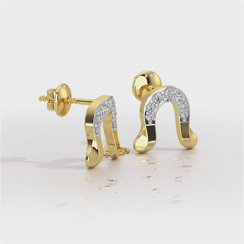 Golden Cascade Silver Earrings - Yellow Gold Video