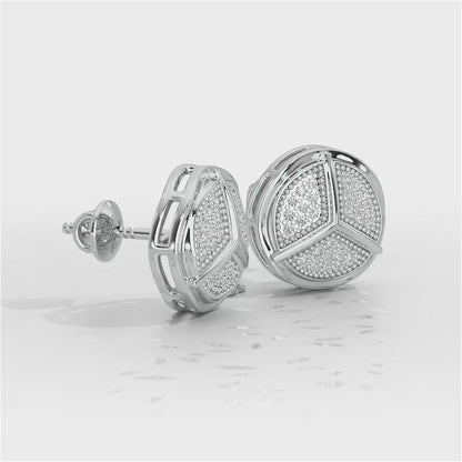 Pinwheel Bright Silver Earrings - White Gold Video