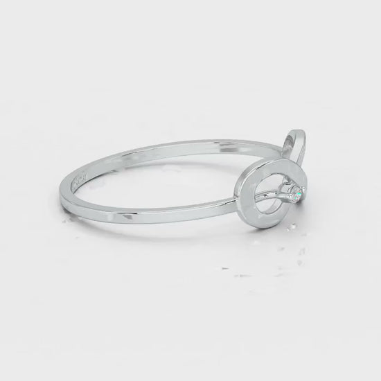 Tentacle Silver Ring - White Gold Video