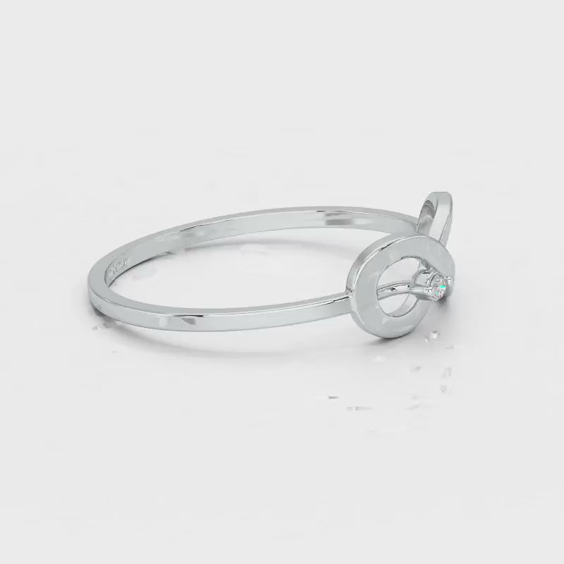 Tentacle Silver Ring - White Gold Video