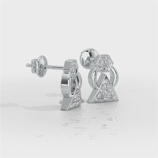 Twinkle Toes Silver Earrings - White Gold Video