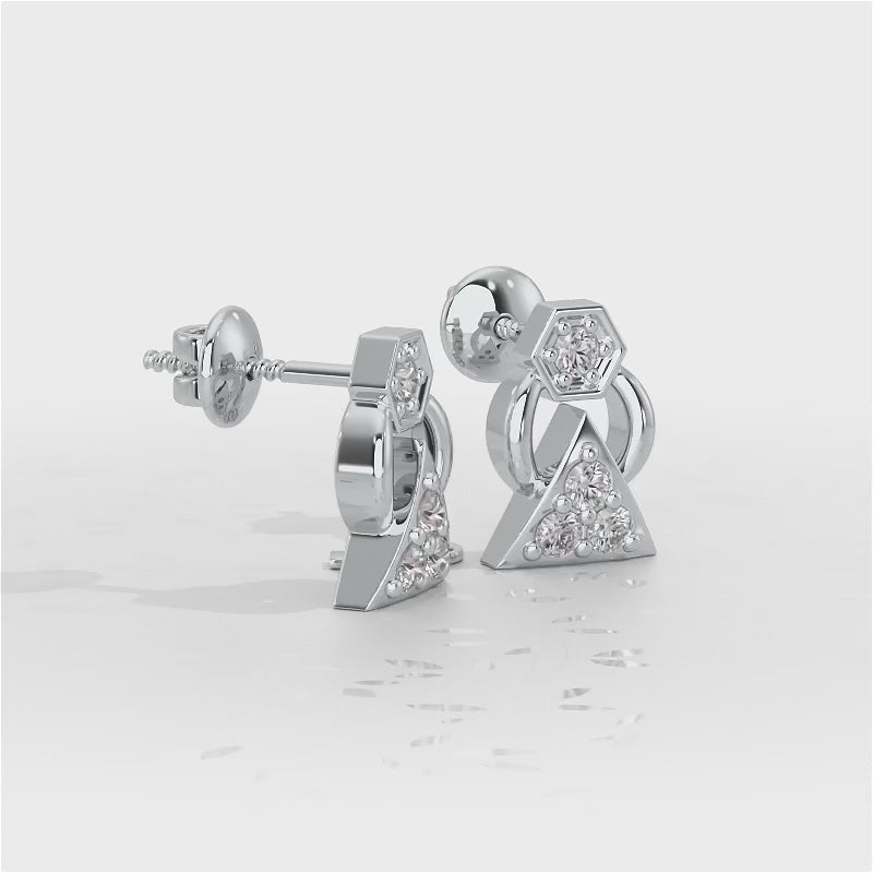 Twinkle Toes Silver Earrings - White Gold Video