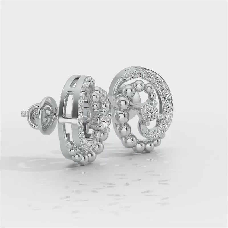 Tourbillon Silver Studs - White Gold Video