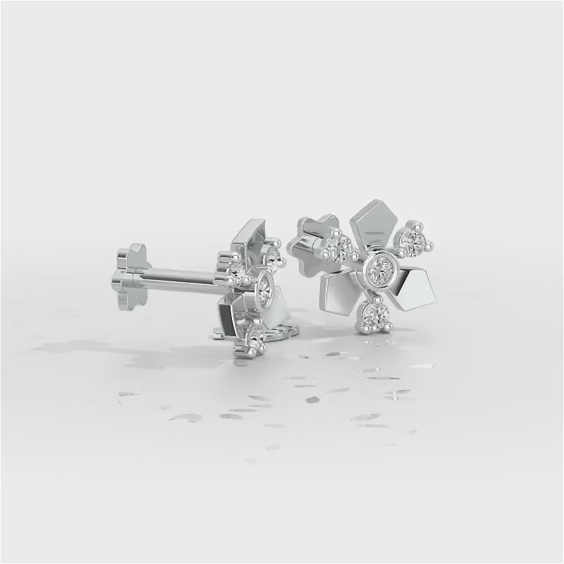 Epitome Silver Earrings - White Gold Video
