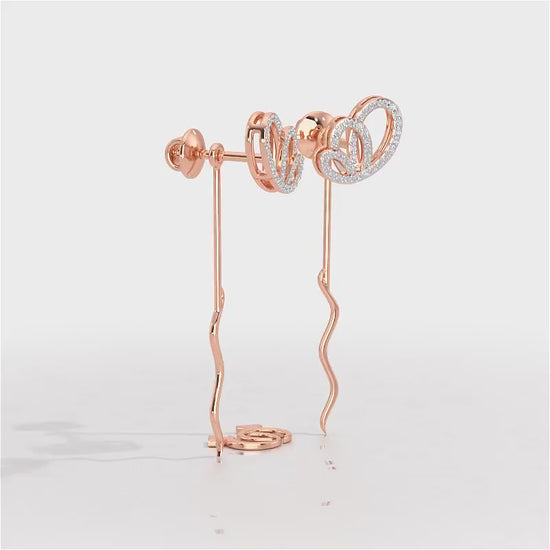 Majestic Mirage Silver Drop Earrings - Rose Gold Video