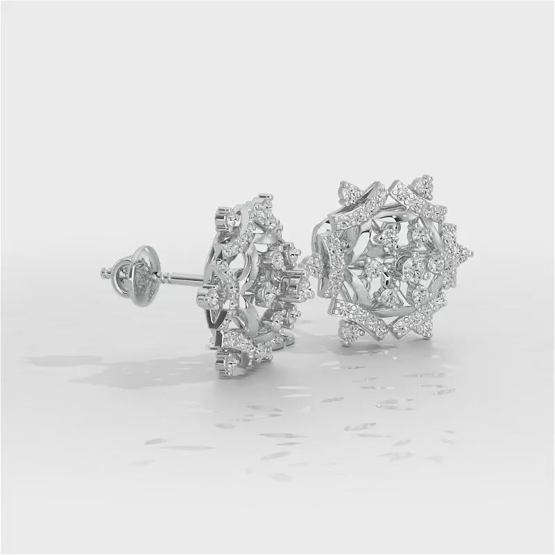 Silken Sparkle Silver Earrings - White Gold Video