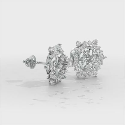 Silken Sparkle Silver Earrings - White Gold Video