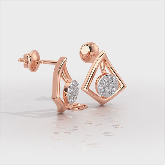 Shine Squad Silver Earrings - Rose Gold Video
