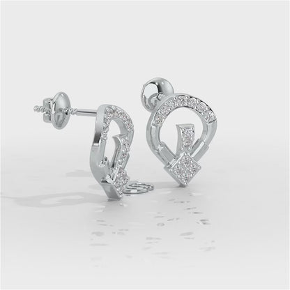 Fancy Fusion Silver Earrings - White Gold Video