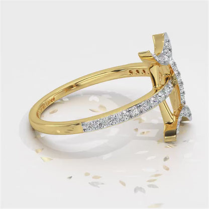 Divine Gemini Silver Ring - Yellow Gold Video