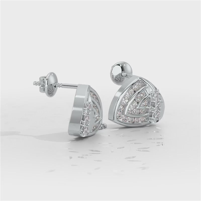 Glam Charm Silver Earrings - White Gold Video