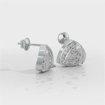 Glam Charm Silver Earrings - White Gold Video