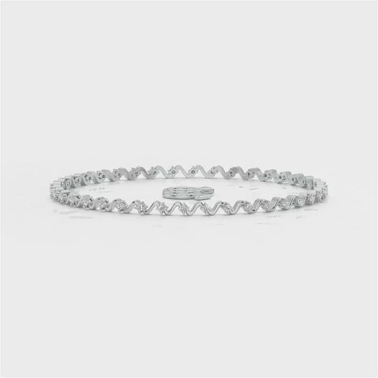 Starry Silver Bangles - White Gold Video