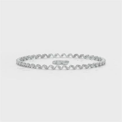 Starry Silver Bangles - White Gold Video