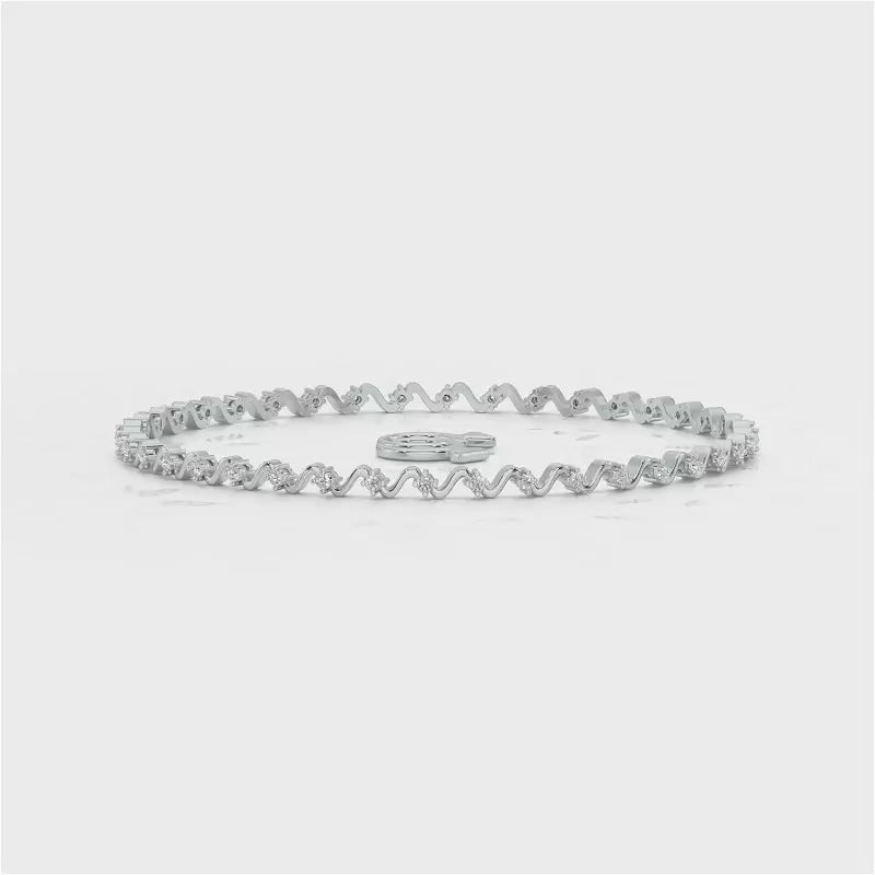 Starry Silver Bangles - White Gold Video