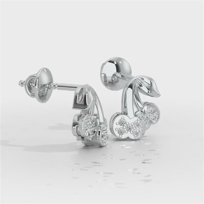 Timeless Tenderness Silver Stud Earrings - White Gold Video