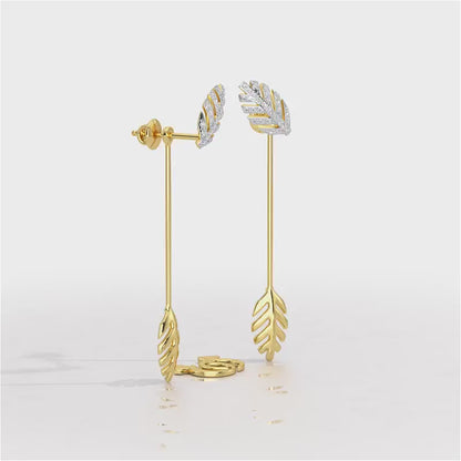 Regal Resplendence Silver Drop Earrings - Yellow Gold Video