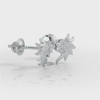 Refined Reflections Silver Stud Earrings - White Gold Video