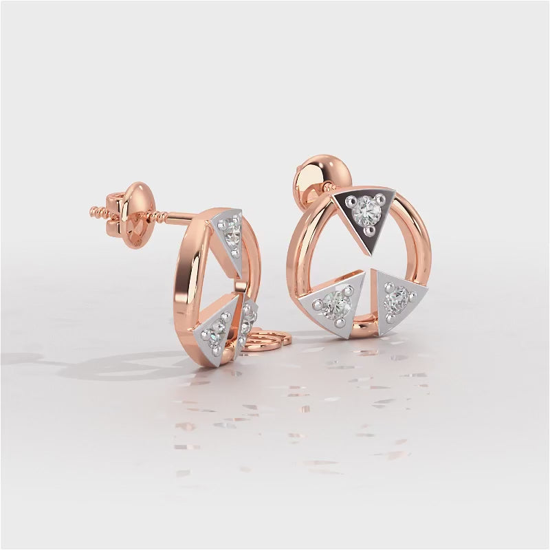 Silver Arch Silver Earrings - Rose Gold Video