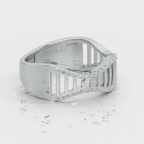 Vibration Silver Ring - White Gold Video