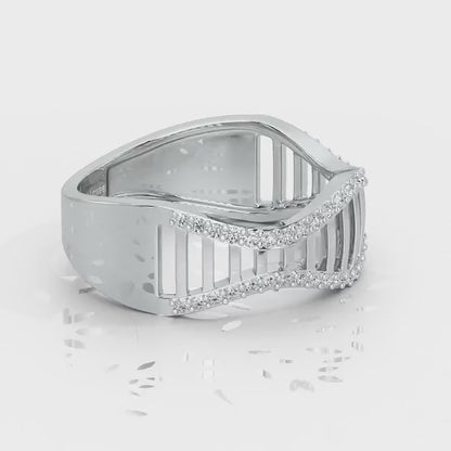 Vibration Silver Ring - White Gold Video