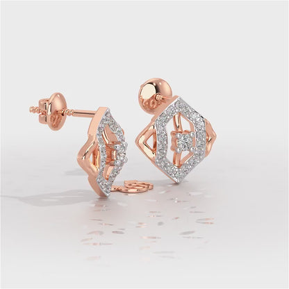 Shimmer Combo Silver Earrings - Rose Gold Video