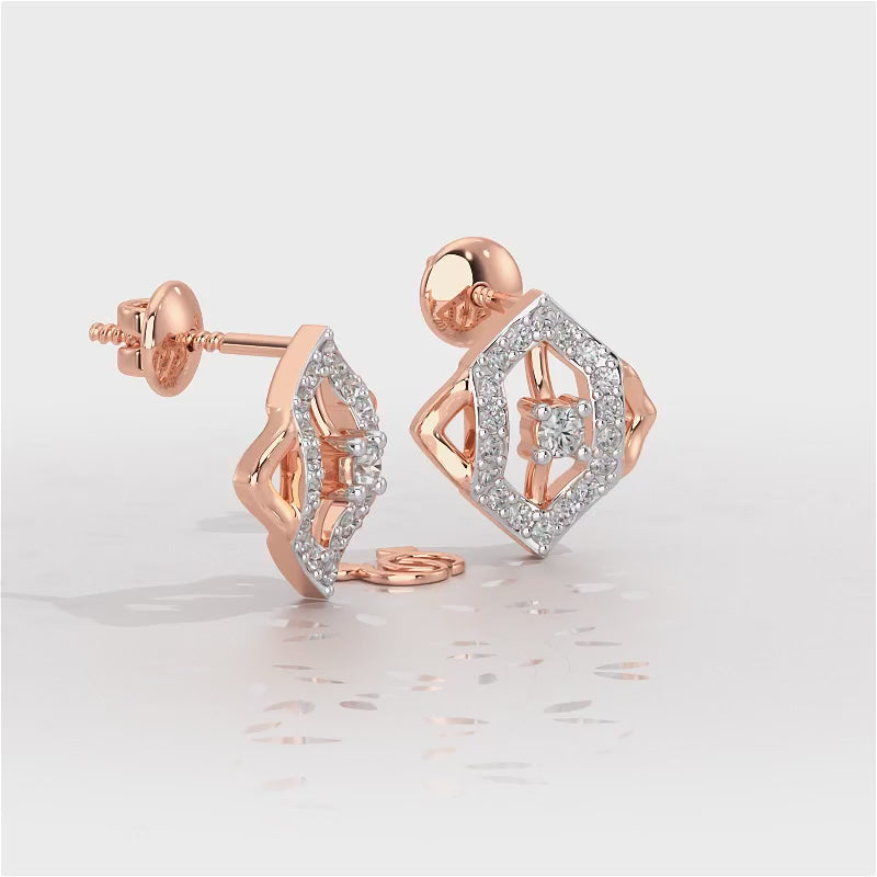 Shimmer Combo Silver Earrings - Rose Gold Video