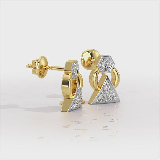 Twinkle Toes Silver Earrings - Yellow Gold Video