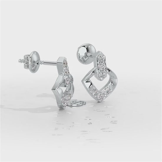 Vintage Chic Silver Earrings - White Gold Video