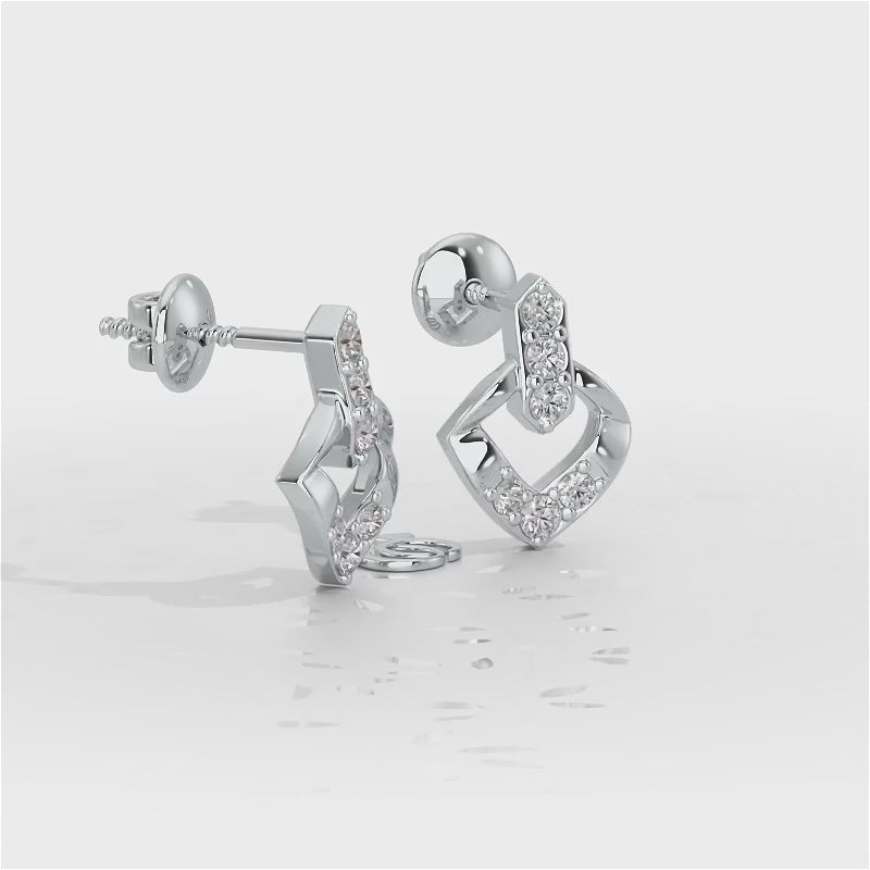Vintage Chic Silver Earrings - White Gold Video