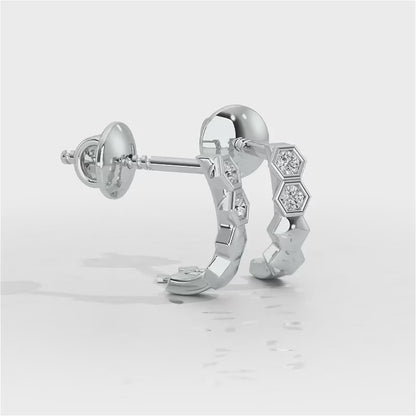 Majestic Marvel Silver Stud Earrings - White Gold Video